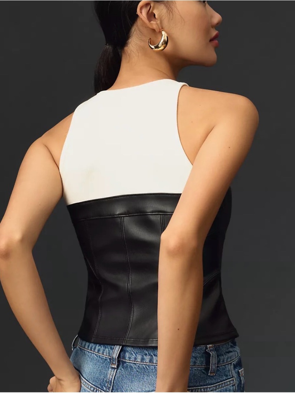 Anthropologie Pilcro Layered Corset Top - Picture 3 of 9